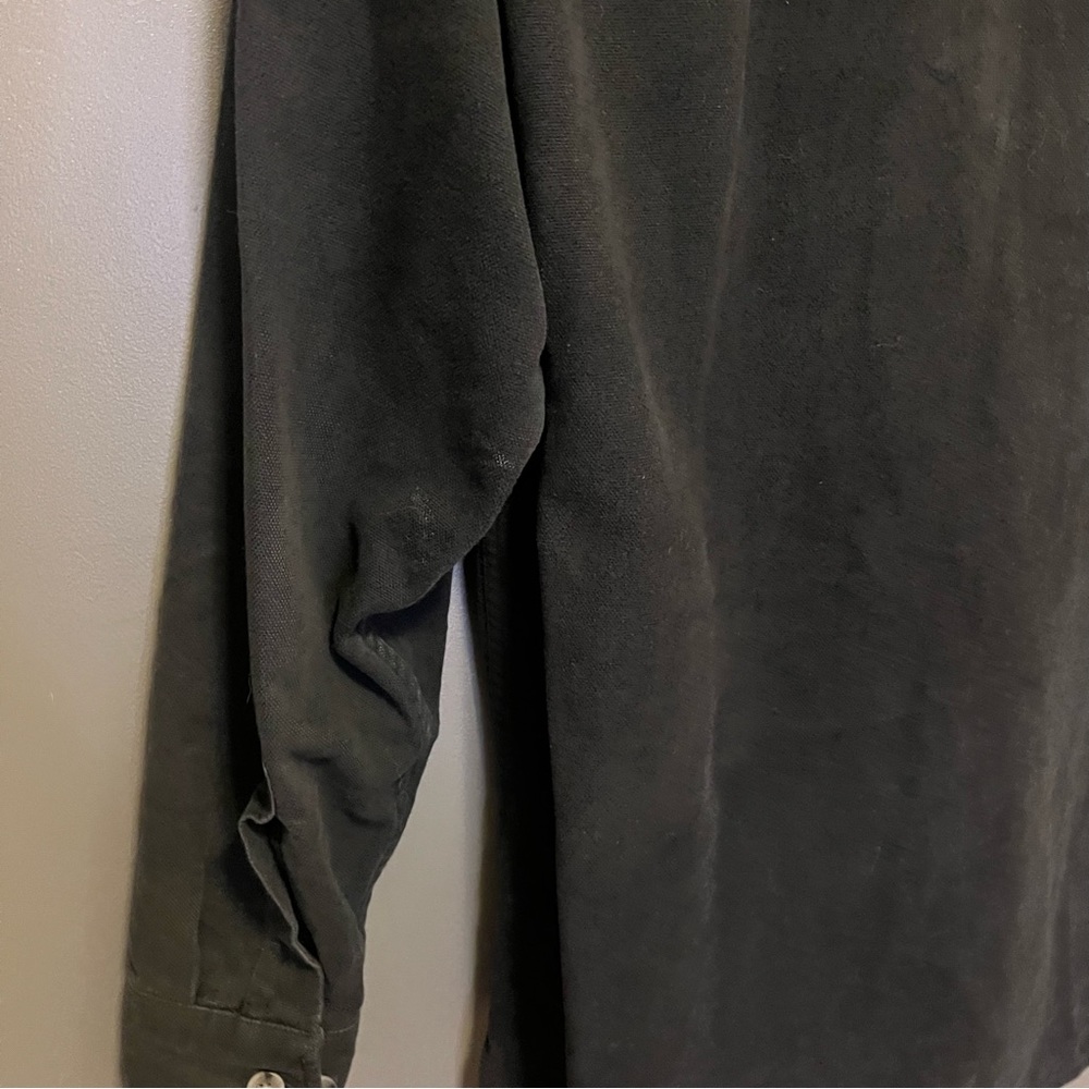 Vintage Cabela’s chamois deerskin soft button down shirt black L - Picture 7 of 11